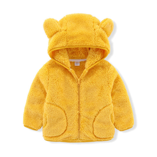 A children's warm fleece jacket for winter