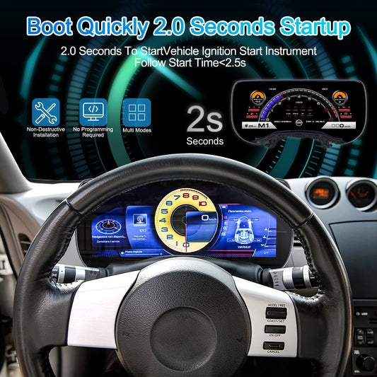 Suitable for Nissan350Z 03-09LCD Dashboard12.3Inch LCD Display Cockpit Upgrade