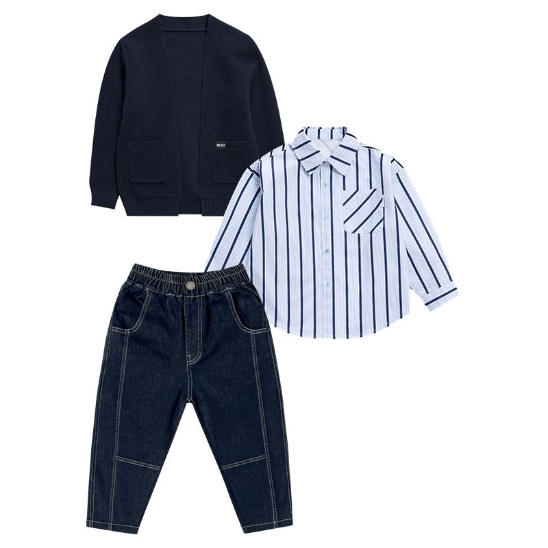 A Boys Autumn Children's Academy Set Three-piece Set (6-12 years old)