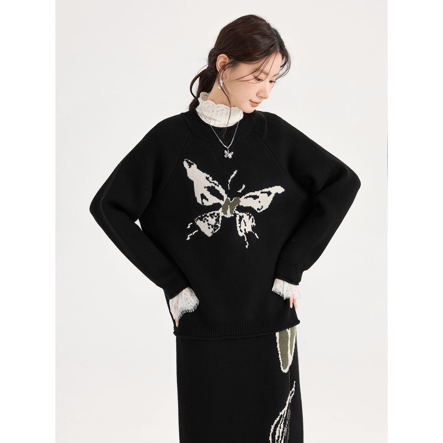 P sweater set two-piece set