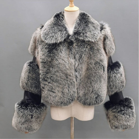 A faux fur jacket