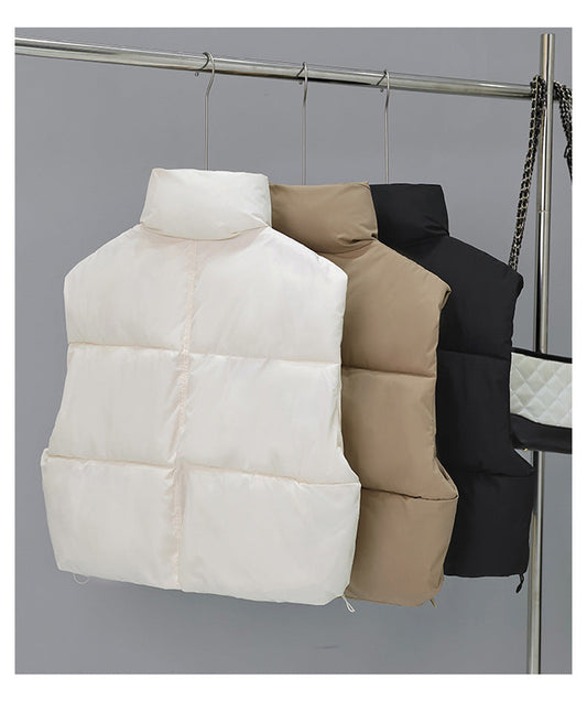 A winter women's vest jacket