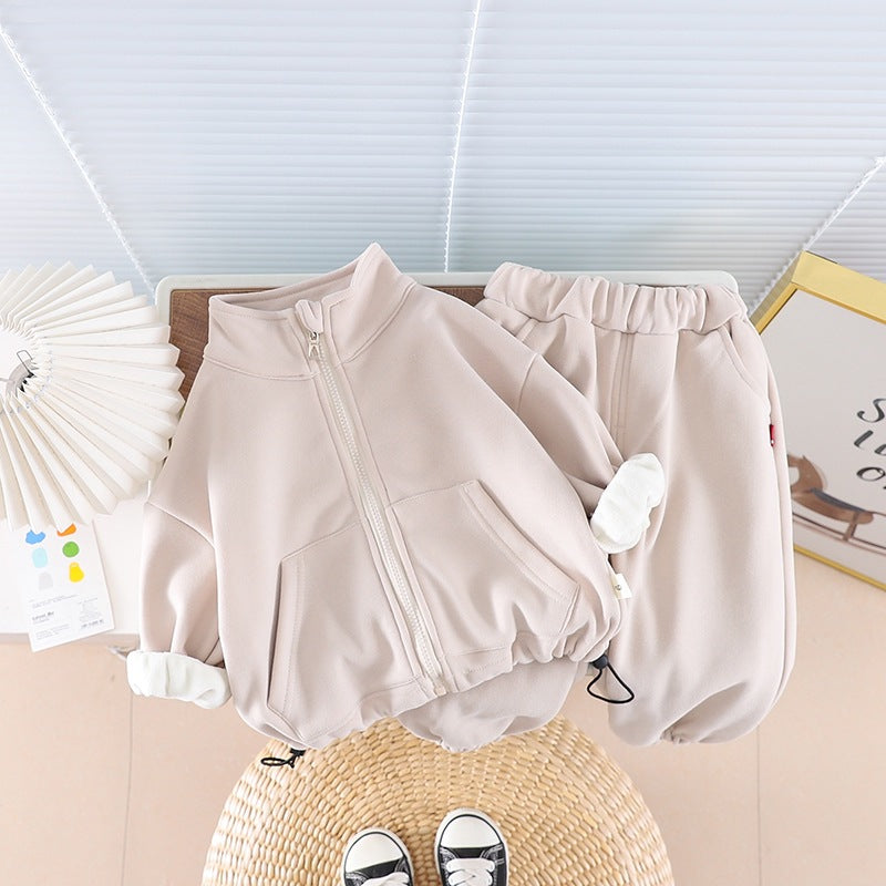 A children's long-sleeved suit