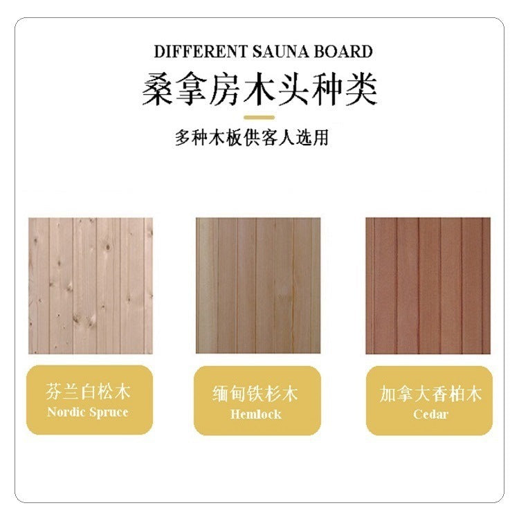 A steam room family sauna