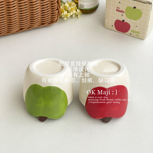 A apple ceramic cup