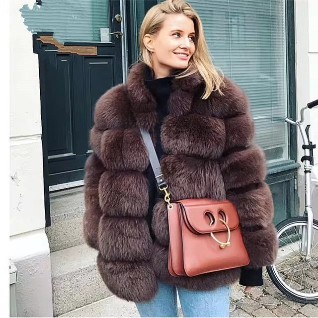 A faux fur jacket