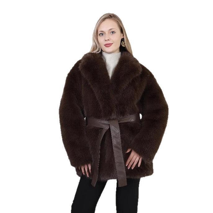 A faux fur jacket