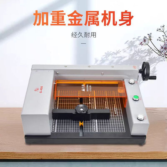 AG-400 Heavy Layer Electric Paper Cutter A4 Automatic Paper Cutter Tender Books Documents Photos Photos Paper Cutting