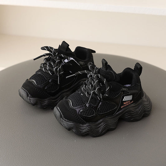 A spring and autumn new children's mesh fashion versatile dad shoes boys soft-soled running shoes