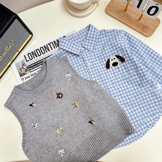 A two-piece set of children's shirts