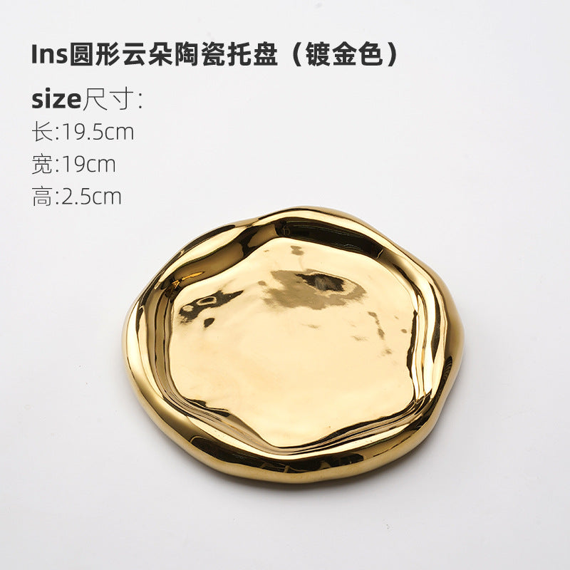 A ceramic tray ornament