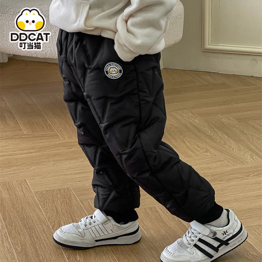A children's down cotton pants