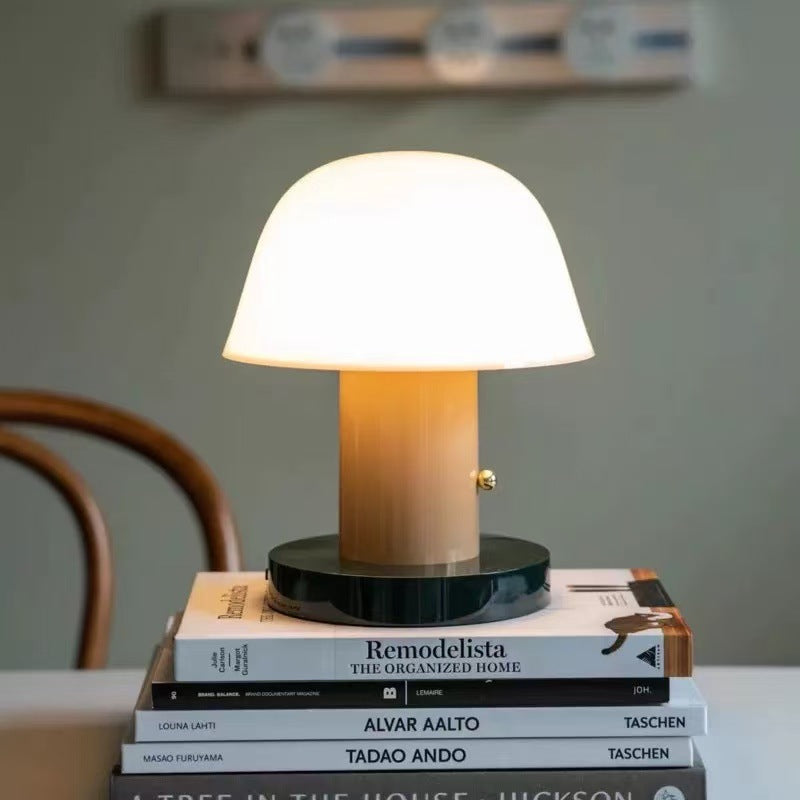 A mushroom lamp