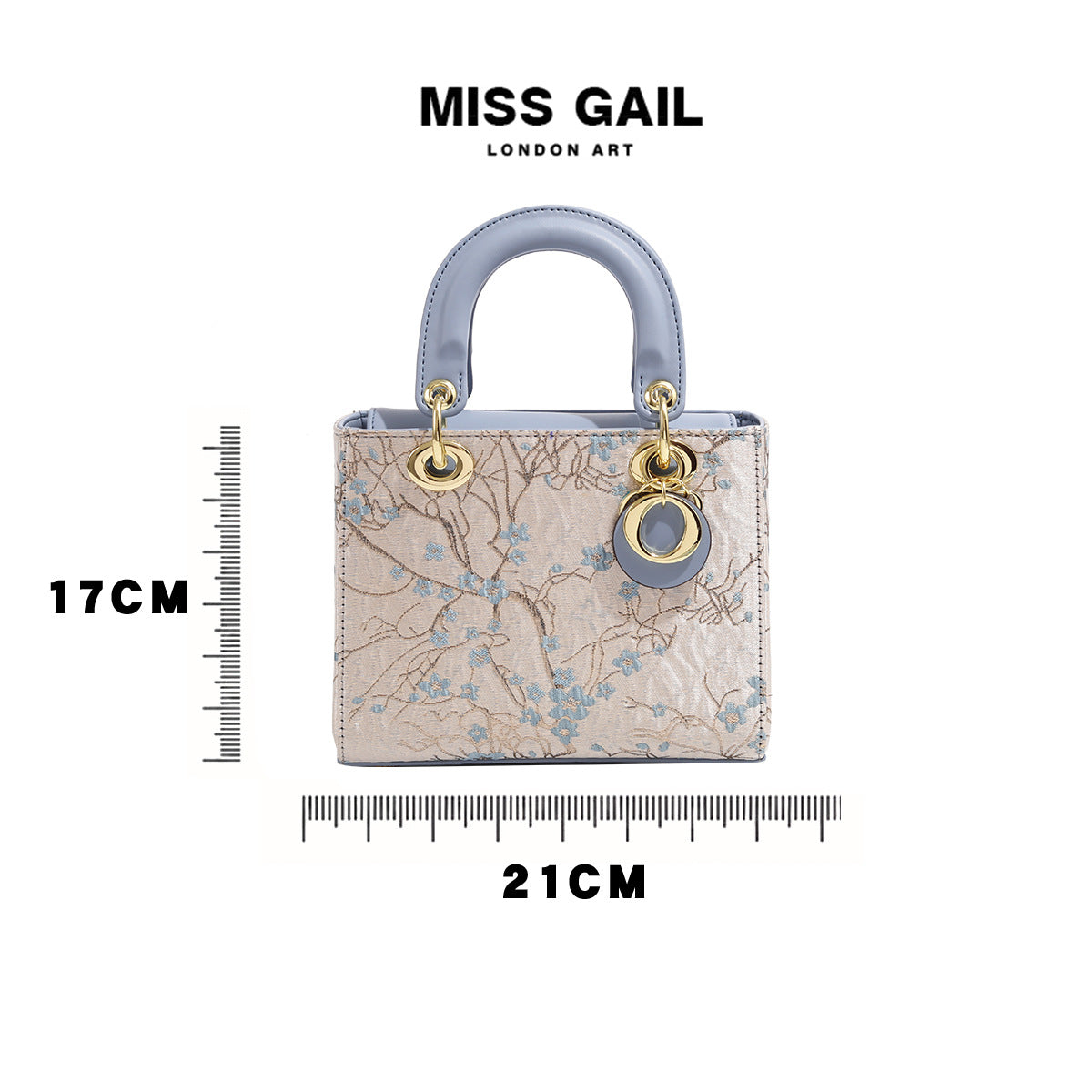 A embroidered shoulder bag messenger bag