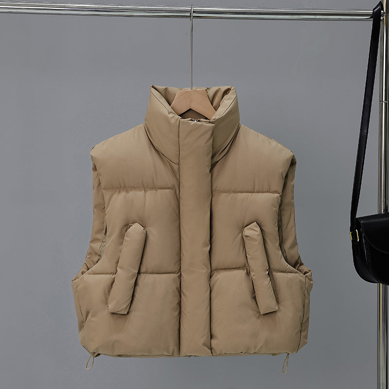 A winter women's vest jacket