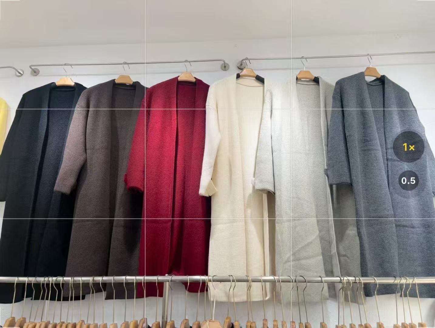 A long sweater knit jacket