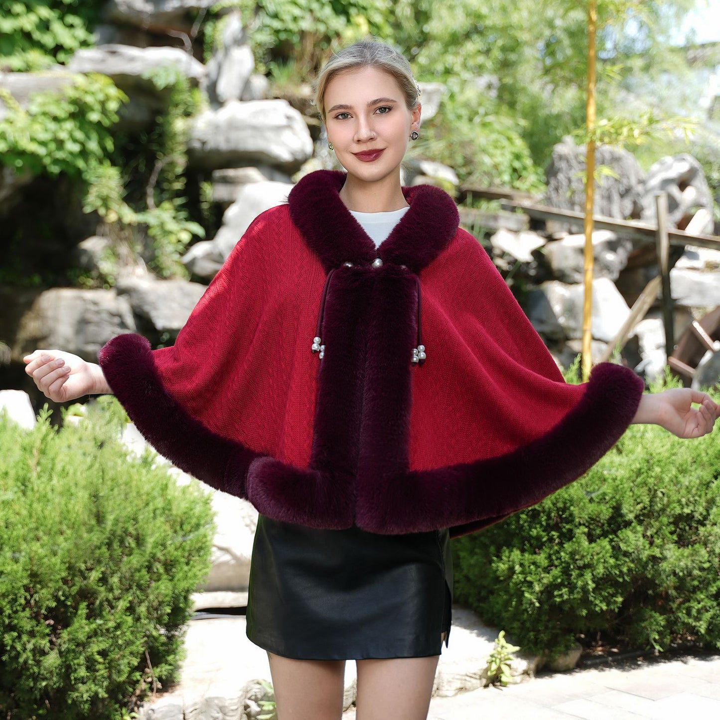 A cape shawl jacket
