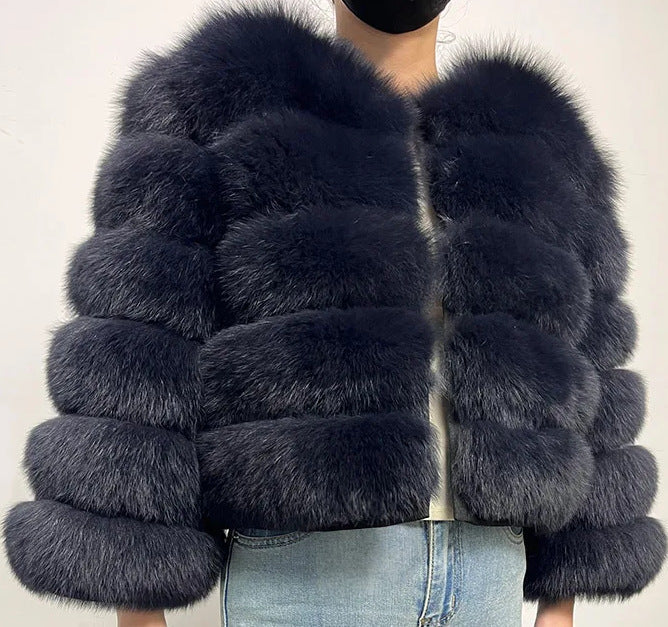 A warm faux fur jacket