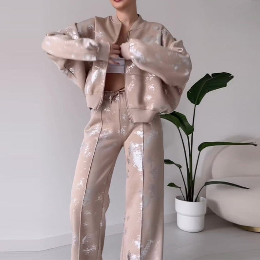 A Sequin Trendy Sweatshirt Set