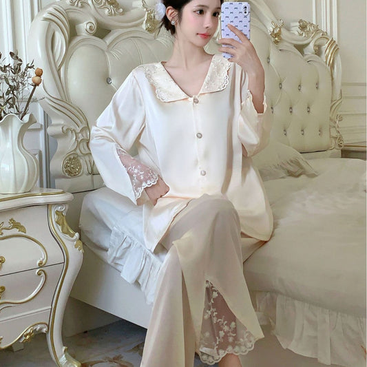A silk long-sleeved suit