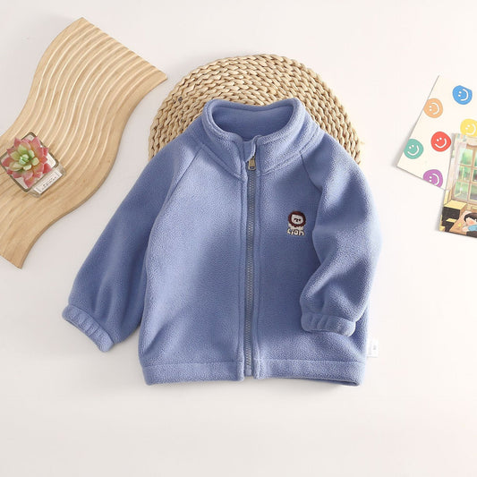 A children's warm fleece jacket for winter