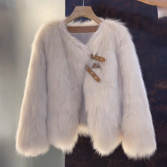 A faux fur jacket