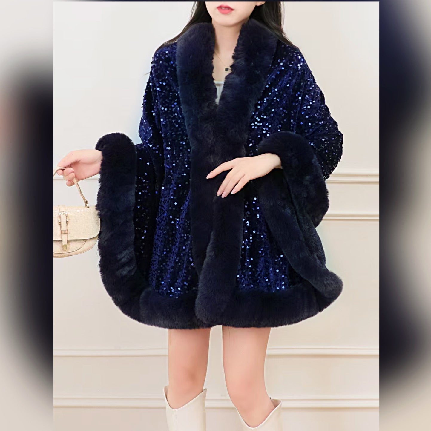 A faux fur jacket