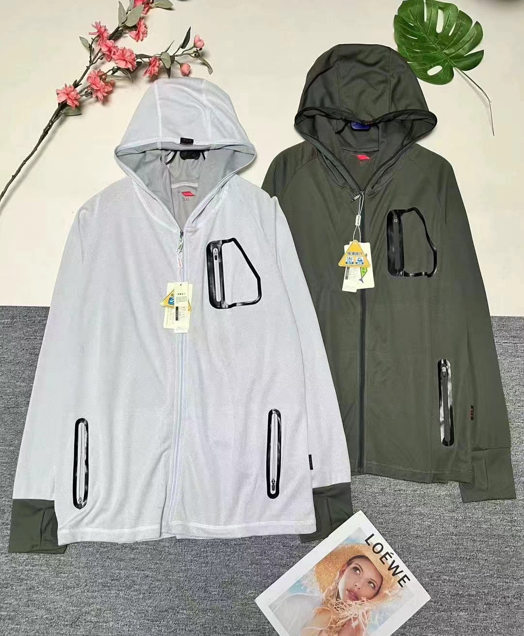 B2-m6 Summer sunscreen clothing men's new thin breathable sunscreen clothing outdoor fishing jacket trendy sunshade and UV protection - Mixbatch