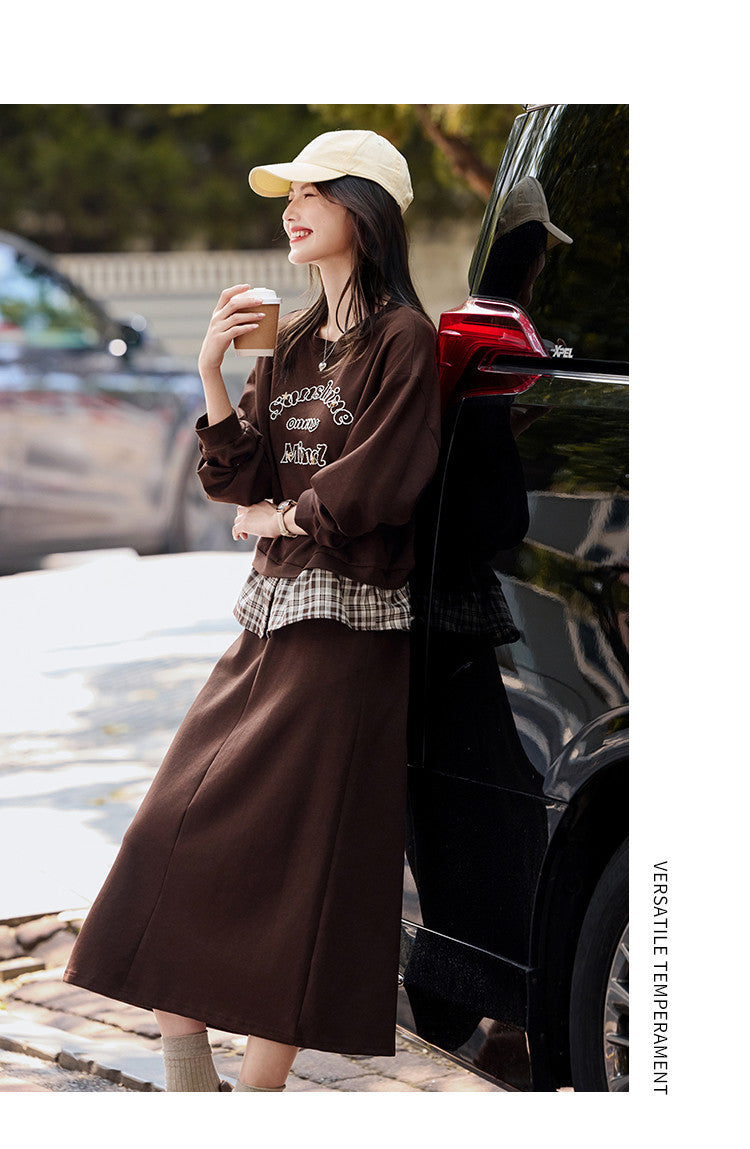 Sweatshirt and Skirt Set