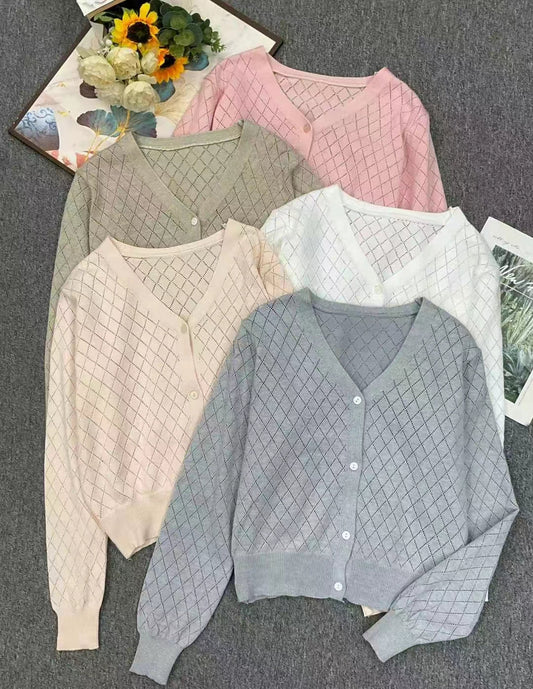 B2-m12 Early Spring & autumn Tencel knitted cardigan women's and teenage thin jacket - Mixbatch