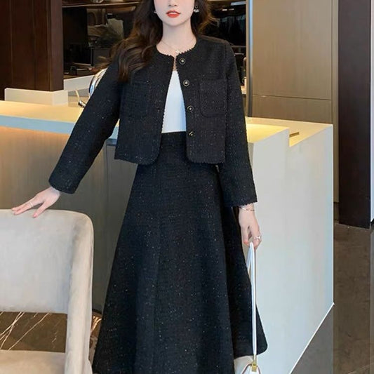 P autumn and winter skirt set two-piece set