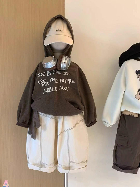 P sweater cartoon suit