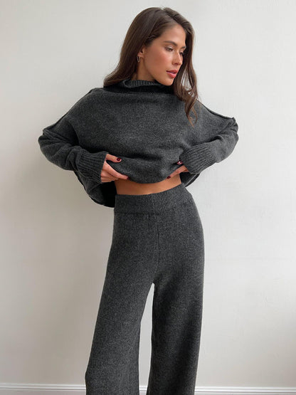 Knitted Long Pants Set