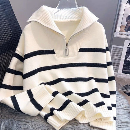 P striped sweater