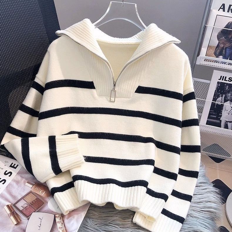 P striped sweater