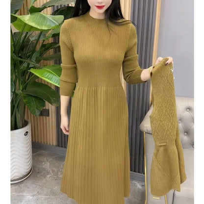 P vest knitted dress two-piece set