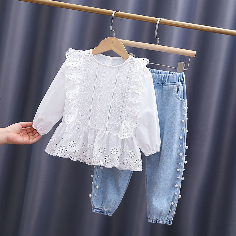 A Children's Denim Pants Set