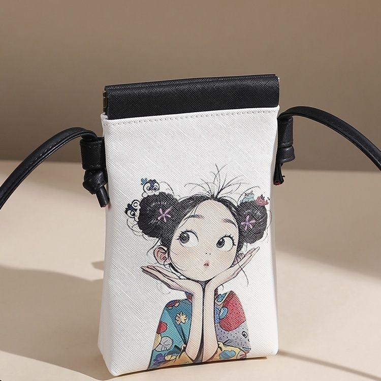 P new automatic closing foreign gas mobile phone bag cartoon durable messenger bag anti-theft can be placed multiple self-priming ports can be adjusted