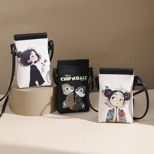 P new automatic closing foreign gas mobile phone bag cartoon durable messenger bag anti-theft can be placed multiple self-priming ports can be adjusted