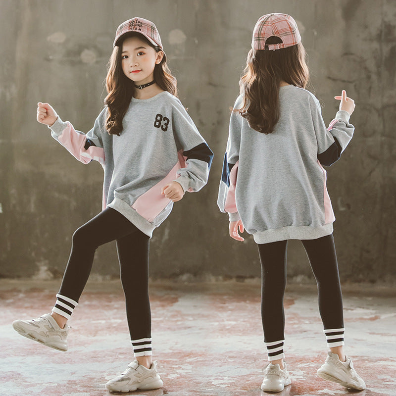 B2-m26 Girls' spring and autumn cotton sweater - Mixbatch