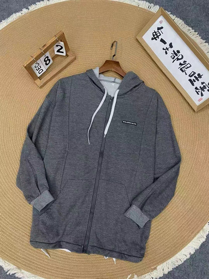 B3-M36  spring and autumn cotton hooded new loose men and women zipper jacket - Mixbatch