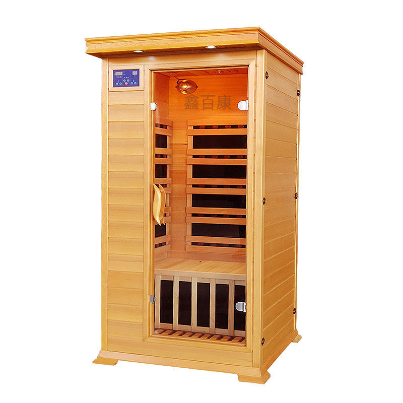 A Solid wood single and double household mobile steam room