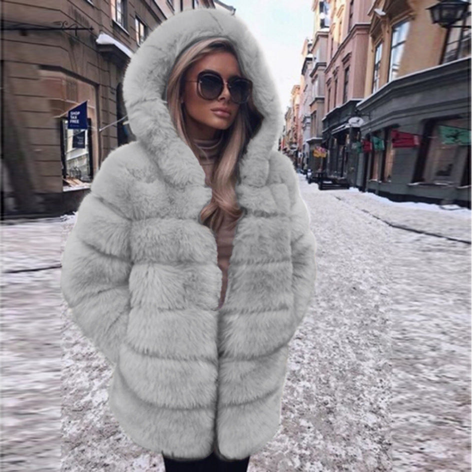 A faux fur jacket