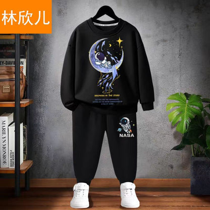 B3-M31   New Spring and Autumn Cotton Children's Sweater Thin  Two-piece Set - Mixbatch