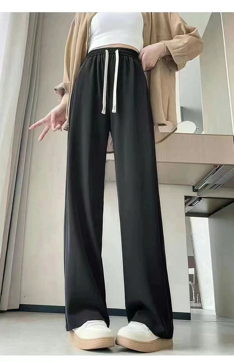 B2-m10 casual pants for women's spring and autumn new ins straight wide legs loose casual - Mixbatch