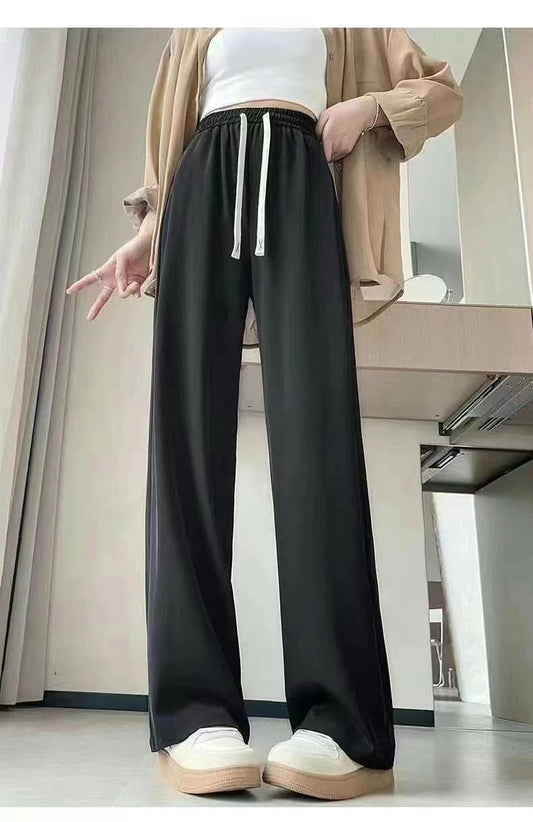 B2-m10 casual pants for women's spring and autumn new ins straight wide legs loose casual - Mixbatch