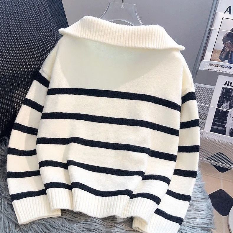 P striped sweater