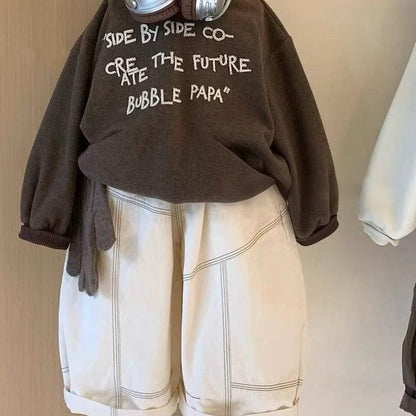 P sweater cartoon suit