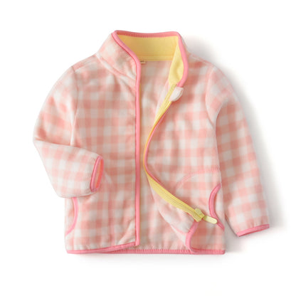 A children's warm fleece jacket for winter