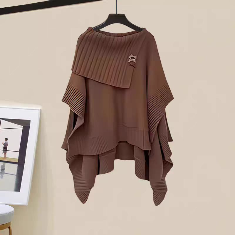 P cape knitted jacket